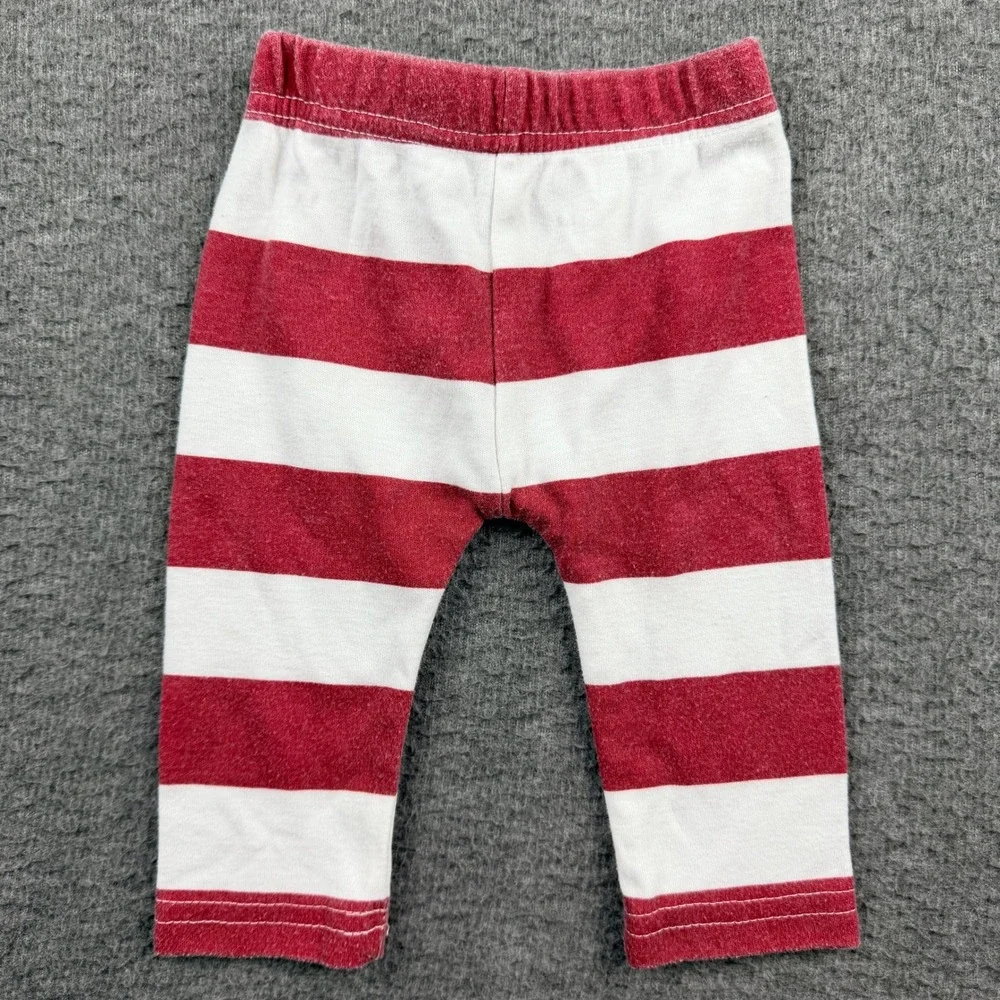 Lila & Jack Red and White‎ Striped Baby Leggings Size 3-6M AT5743
